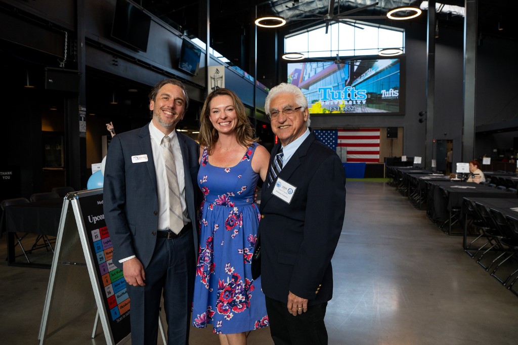 Domenic Camarra, Page Buldini, and Andrew Mather together at the Chamber centennial celebration.