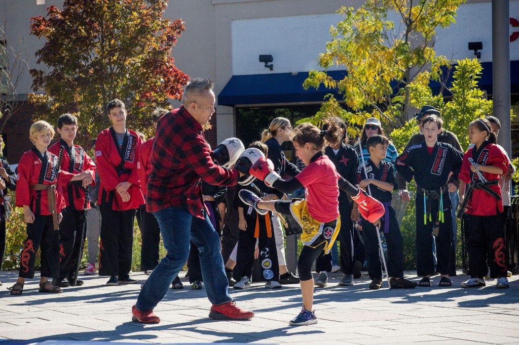 Martial arts demonstration in the Square